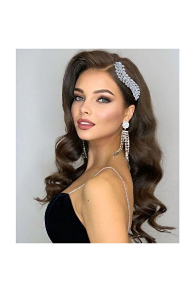 OEM Bridal hairpin with zirconia leaves