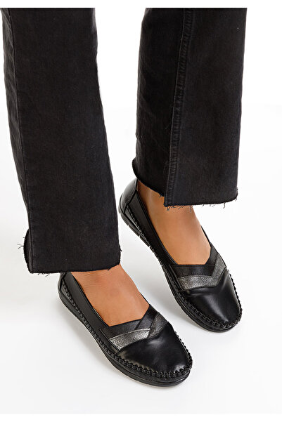 B T Shoes Μοκασίνια γυναικεια Luinza μαύρα