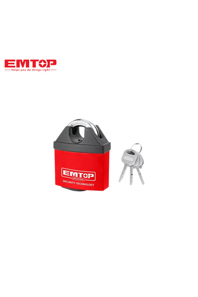 EMTOP Red iron padlock - 65mm, waterproof, dustproof and rustproof,