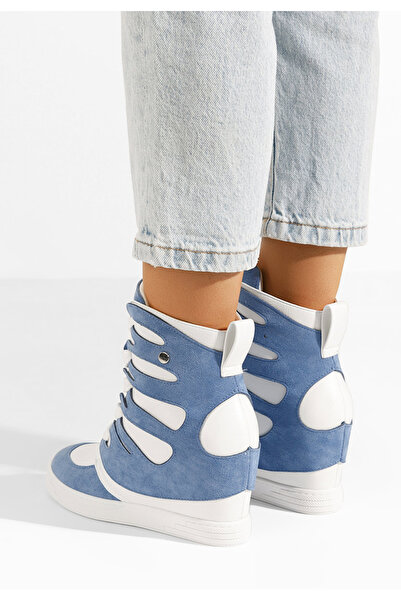 B T Shoes Sneakers cu platforma Kaia albastri