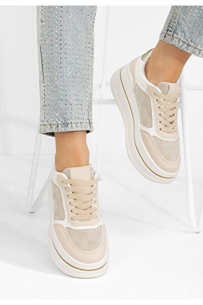 B T Shoes Sneakers με πλατφόρμα Elouisa μπεζ