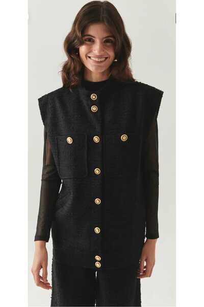 Exquise Goldie Kolsuz Yüksek Yaka Yelek