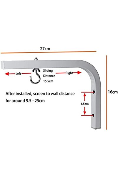 Wownect Universal Projector Screen L-Bracket Wall Hanging Mount Adjustable Ceiling Mount with Adjust