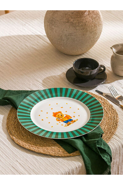LC Waikiki Quality Parts from Çelebi Store |   Teddy Bear Printed Porcelain Cake Plate 27 cm