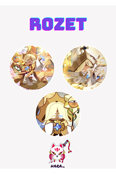 Hara Company Cookie Run Kingdom Oyunu Pure Vanilla Oyun Rozet Seti (3’LÜ)
