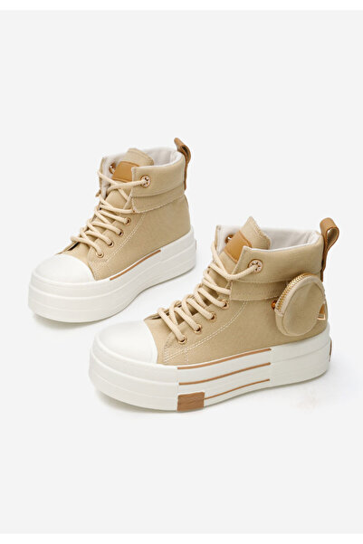 B T Shoes Khaki kotníkové tenisky Sharita