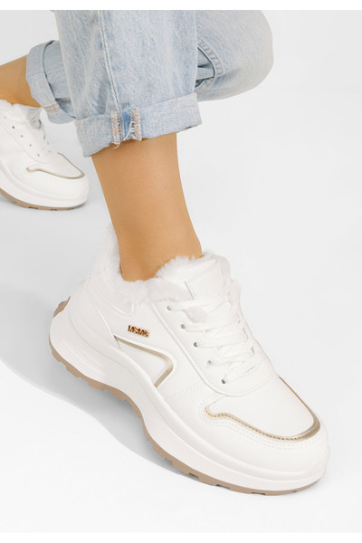 B T Shoes Sneakers dama imblaniti Azaira albi