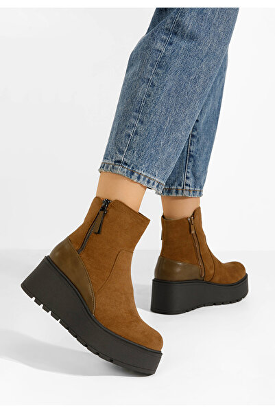 B T Shoes Ghete cu platformă Sarah camel