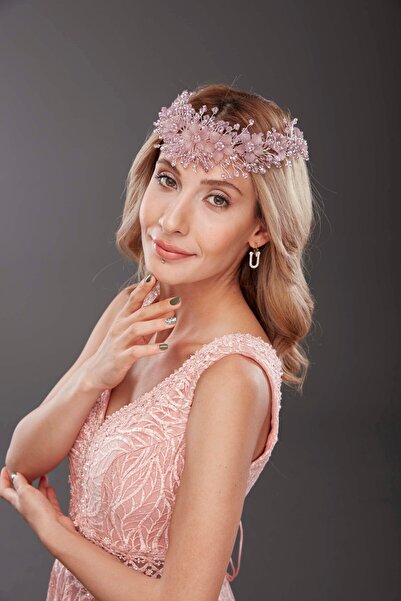 Magic Tiara Çiçek ve Kristal Detaylı Gelin Aksesuarı – Işıltılı ve Zarif El Y...