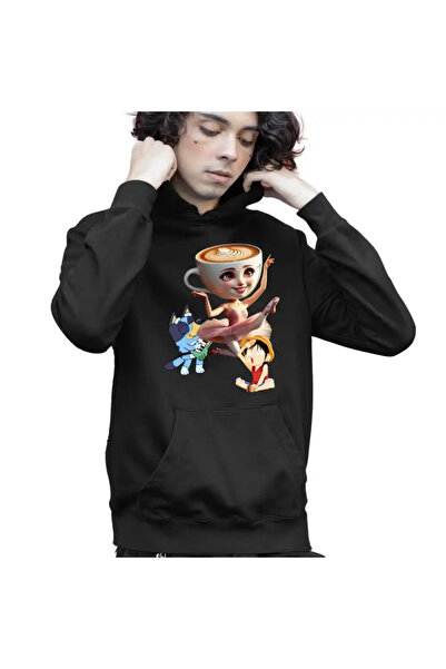 OEM Ολόσωμη μπλούζα με μπλε καπουτσίνα και μπαλαρίνα για αγόρια