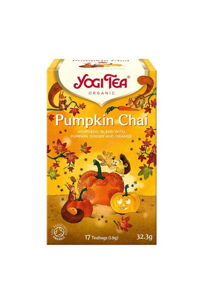 Yogi Tea Ceai bio Gusturile Toamnei - Pumpkin Chai, 17 pliculete 32.3g Yogi Tea