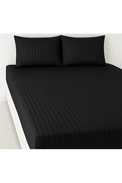 Mert Collection Çarşı 5-Star Single Luxury Elastic Striped Cotton Satin Bed Sheet Set