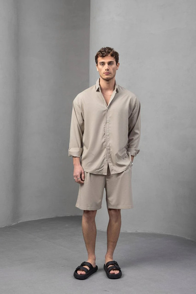 Yeblin Oversize Shirt T-Shirt Set