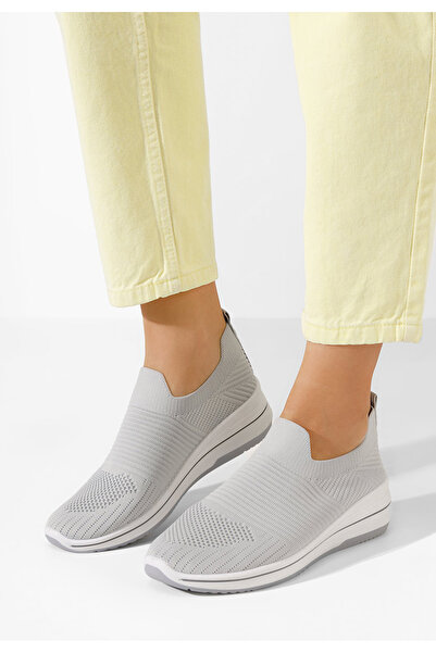 B T Shoes Šedé slip on tenisky Adalia