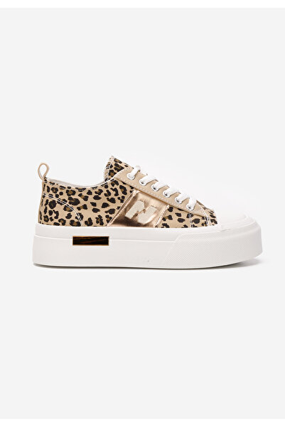 B T Shoes Leopardí tenisky na platformě Kelia