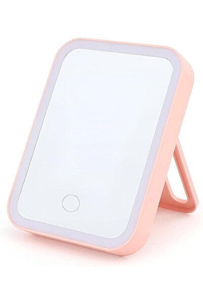 Generic مرآة مكياج تعمل باللمس - مرآة زينة عالية الدقة مع ضوء LED قابل للتعدي...