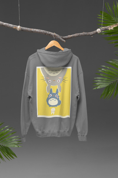 Nulivez My Neighbor Totoro Design Back Printed High Quality Unisex Oversize H...