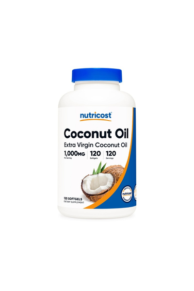 Nutricost كبسولات زيت جوز الهند الهلامية (1000 مجم) 240 كبسولة هلامية - زيت ج...