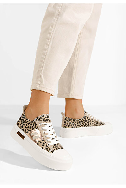 B T Shoes Leopardí tenisky na platformě Kelia