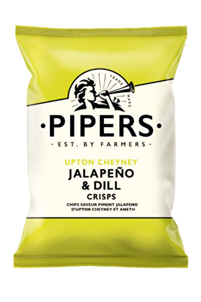 pipers Kettle Cooked Upton Cheyney Jalapeno & Dill Crisps 150gm x 4 Pcs