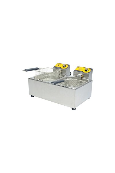 OSİMO Elektrikli Yağlı Fritöz 8lt + 8 lt Kapaklı ve Rezidans Korumalı (16 LT)