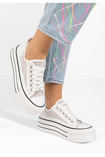 B T Shoes Γυναικεία sneakers Iluminada λευκά