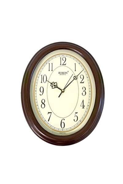 SDX Market Wall clock RIKON 8651 oval Dark brown