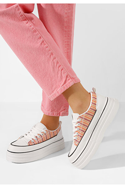 B T Shoes Γυναικεία πανινα πλατφόρμες Martheia V2 Πορτοκαλι