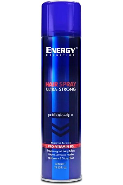 Energy Cosmetics رذاذ الشعر فائق القوة، برو فيتامين ب5، مثبت جيد، كثافة، غير دهني أو لزج
