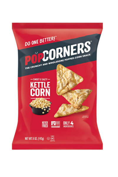 Popcorners وجبة خفيفة من الذرة الحلوة والمالحة، غير مقلية، غير معدلة وراثيًا، 5 أونصة (142 جم) - للتصدير × 4 قطع