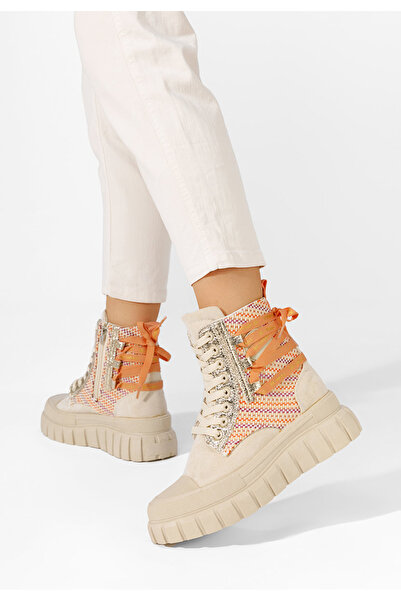 B T Shoes Béžové dámské kotníková obuv Brenia