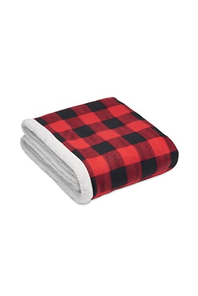 PARUNIV Soft wool blanket lined with sherpa/polar, warm, ideal for home, balcony, terrace, mountain, hiking,