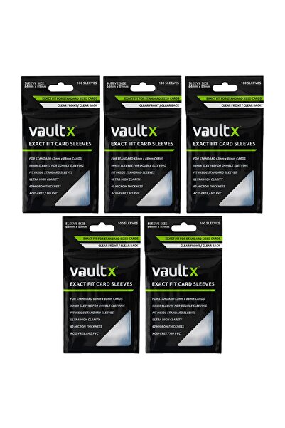 Vault X أكمام بطاقات التداول الملائمة تمامًا، ناعمة، عالية الوضوح، أكمام داخل...