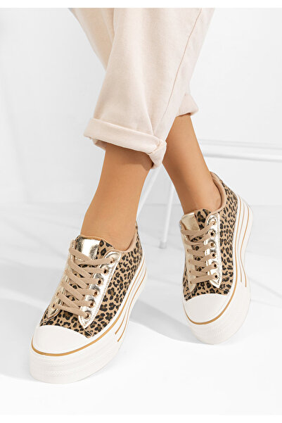 B T Shoes Tenisi cu platformă Lorraine leopard