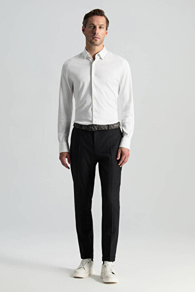 Hemington Saf Yün Bağcık Detaylı Antrasit Chino Jogger Pantolon