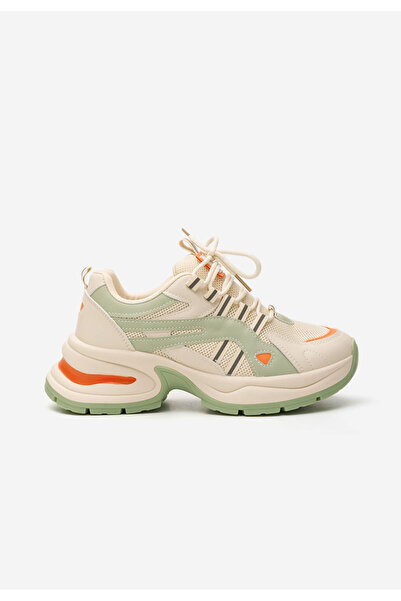 B T Shoes Zelené dámské tenisky na klínku Jenniffer