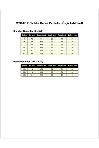 MYRAB DENİM Men's Linen Look Loose Fit Comfortable Fit Pants