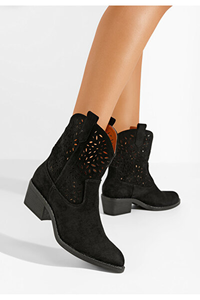 B T Shoes Γυναικεία Μποτίνια Entrovia Μαύρα