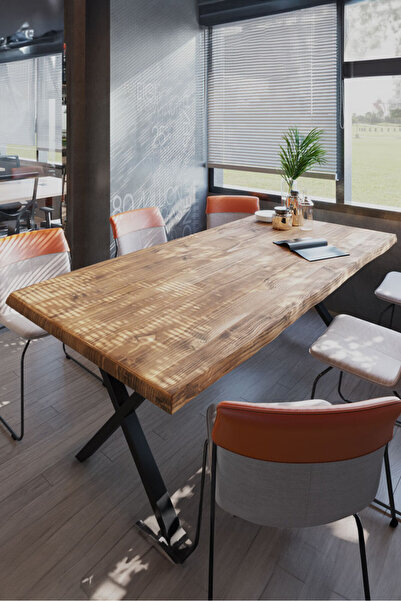 KIYMIK HOME Gerçek Ağaç Köknar Yemek & Toplantı Masası 240x100cm (SADECE MASA)