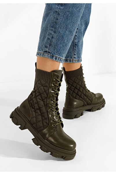 B T Shoes Αρβυλάκια γυναικεία πρασινο Malani
