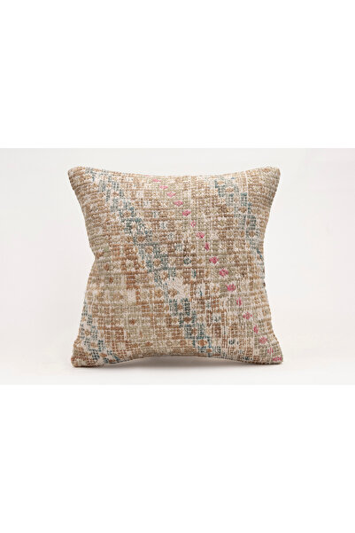 Kilim Whole Sale غطاء وسادة عتيق مصنوع يدويًا من الكليم والصوف مقاس 40x40 سم