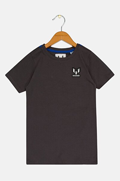 MESSİ Vingino x Kids Boy Crew Neck Short Sleeve T-Shirt, Dark Grey