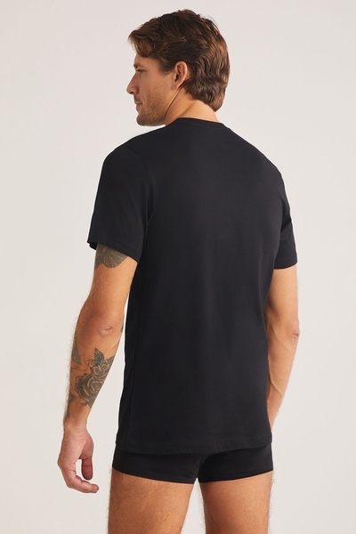 Kom Eduardo Men's Crew Neck Short Sleeve 100% Cotton 2-Piece Tshirt Set