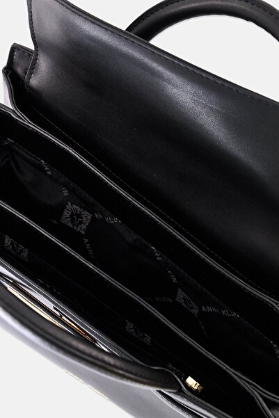 Anne Klein Women Brand Logo Satchel Bag, Black