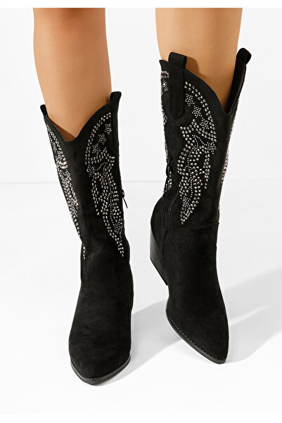 B T Shoes Καουμπόικες Μπότες Tanassie Μαύρα