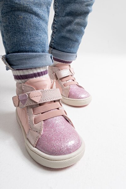 mnpc Kız Çocuk Pudra Hakiki Deri Suya Dayanıklı Anatomik İlk Adım Bot