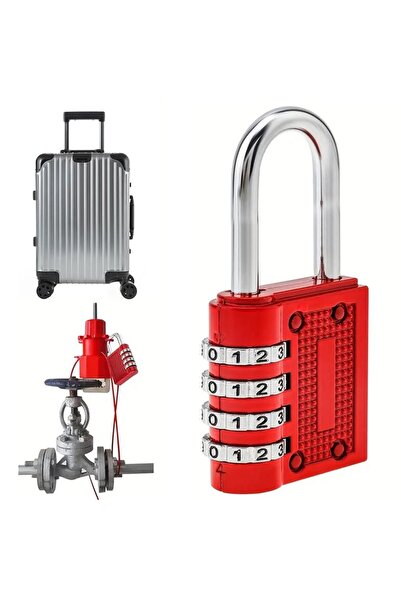 Powermaster PM-24698 قفل أمان معلق لحقيبة السفر وخزانة الملابس مكون من 4 أرقام