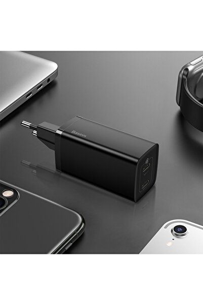 Baseus EU USB Charger, Type-C, 65W - GaN Lite (CCGAN2L-B01) - Black