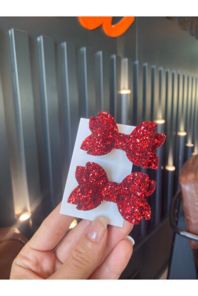 Little Sparkle Co. Işıltılı Glitter Kırmızı Fiyonk Toka Seti – Bebek & Çocuk ...