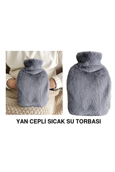 Sia SICAK SU TORBASI YAN CEPLİ GRİ PELUŞ TERMOFOR 27x17x2cm 1 LİTRE